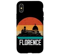 Florence Italy Retro Vintage Sunset Skyline Florence Case for iPhone X/XS