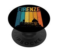 Florence Italy Retro Vintage Sunset Skyline Florence PopSockets Swappable PopGrip