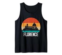 Florence Italy Retro Vintage Sunset Skyline Florence Tank Top