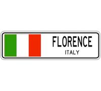 Florence Italy Street Sign Italian Flag City Country Road Wall Gift Street Sign 4x16 inches