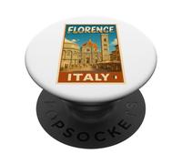 Florence Italy Vintage Travel Souvenir Poster Art Graphic PopSockets Adhesive PopGrip