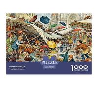 Florence Leather Market Wooden Jigsaw Puzzle Waterproof 1000 Piece Puzzles for Adults Gifts Impossible Educational Games