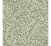 Florence Light Green Floral Leaf Wallpaper Contemporary Flower Smooth Nature