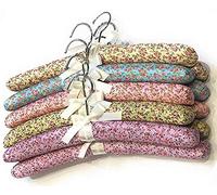 Florence Lilly Pack of 10 Quality Padded Clothes Hangers ~ Several Patterns to choose from