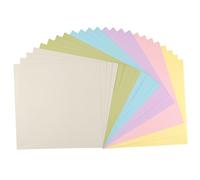 Florence Printable Sticker Paper - 12 x 12 inch - 24 Sheets - Pastel Colours - Smooth Self Adhesive Paper Cardstock for Printer, Labels, Stickers and DIY Projects - 216 GSM