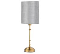 Florence Rechargeable Antique Brass Cordless Table Lamp with Shade | Touch dimmer control with included LED bulb and elegant antique brass finish for ambient lighting.