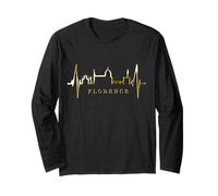 Florence Skyline Italian Heartbeat Italy Fan I Love Firenze Long Sleeve T-Shirt