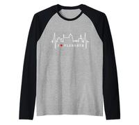 Florence Skyline Italian Heartbeat Italy Fan I Love Firenze Raglan Baseball Tee