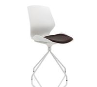 florence spindle fabric office visitor chair in dark grey