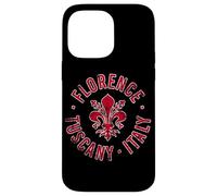 Florence Tuscany Italy with Florintine Lily Distressed Print Case for iPhone 14 Pro Max