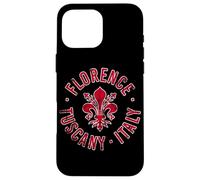 Florence Tuscany Italy with Florintine Lily Distressed Print Case for iPhone 16 Pro Max