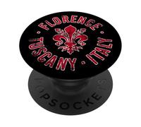 Florence Tuscany Italy with Florintine Lily Distressed Print PopSockets Adhesive PopGrip