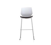 Florence White Frame High Stool Grey Fabric - BR000210