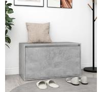 florence wooden hallway seating bench in concrete grey