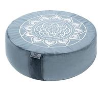 Florensi Meditation Cushion - Comfortable Floor Pillow - Traditional Tibetan Meditation Pillow & Bench with Beautiful Velvet Cover - Large Floor Cushion Seating for Adults - Yoga Buckwheat Bolster