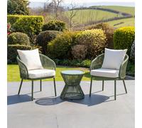 Florent Patio Bistro Set - Cream on Green