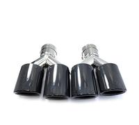 FLORENTER Car Exhaust Pipe 2Pcs Car Modification Universal Dual Stainless Steel Automobile Exhaust Pipe Exhaust Tip Exhaust Tip Exhaust Tailpipe(63 IN-101MM OUT)