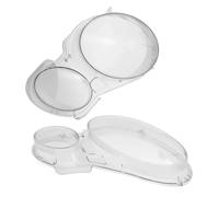 FLORENTER Lamp Hoods Car Front Headlight Lens Glass Cover For Mercedes For Benz E Class For W211 For E240 E200 E350 E280 E300 2002-2008 Lens Cover Headlight(Pair)