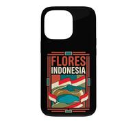 Flores Indonesia Flag Volcanic Lake Vintage Art Case for iPhone 13 Pro