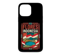 Flores Indonesia Flag Volcanic Lake Vintage Art Case for iPhone 13 Pro Max
