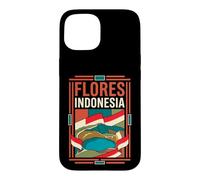 Flores Indonesia Flag Volcanic Lake Vintage Art Case for iPhone 15