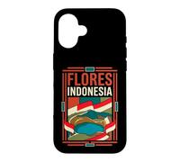 Flores Indonesia Flag Volcanic Lake Vintage Art Case for iPhone 16