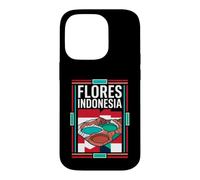 Flores Indonesia Kelimutu Crater Lakes Flag Vintage Art Case for iPhone 14 Pro