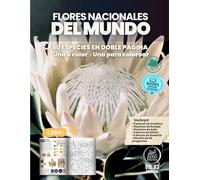 Flores Nacionales del Mundo: Colección Premium Zenofauna - Libros ilustrados para aprender y colorear