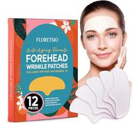 Floretsio Anti-wrinkle forehead patch for night use: anti-wrinkle face masks, hydrolyzed collagen face tape - expression lines remover to soften fine lines