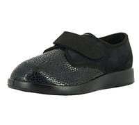 Florett Zurich 60811-60 Unisex Adult Women's Men's Slippers, Therapy Shoes, Bandage Shoes, Black, EU Size 39, Black, 7 UK