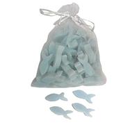 Florex Mini Fish-Shaped Sheep's Milk Soap, 50 Pieces in Organza Bag, Gift for Guests