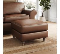 Flori Vintage Leather Footstool