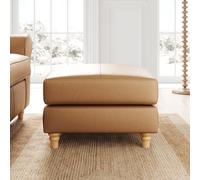 Flori Vintage Leather Footstool
