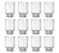 Bormioli Rocco 12x Clear 375ml Florian Double Whisky Glasses - Glass Old Fashioned Scotch Bourbon Rum Cocktail Drinking Tumblers Gift Box Set