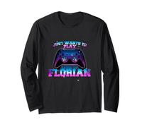 FLORIAN - LEVEL UP with Controller: JUST WANTS TO PLAY Long Sleeve T-Shirt