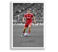 Florian Wirtz Liverpool Signed Photo Poster Print Picture Display Framed Autograph Memorabilia for Football Fans Gift Germany (A3 Poster Only B+W)