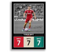 Florian Wirtz Liverpool Signed Photo Poster Print Picture Display Framed Autograph Memorabilia for Football Fans Gift Germany (A4 poster Only Black)