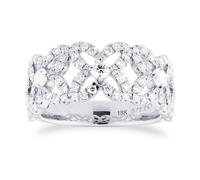 Floriana 18ct White Gold 0.72cttw Diamond Ring - Ring Size L
