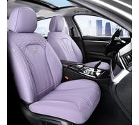 FLORICH Car Seat Covers, Leather Front Seat Cover, Purple Waterproof Seat Covers, Automotive Seat Cover 2 Pack, Luxury Universal Seat Cushion Car Seat Protector Fit for Most Cars Trucks SUVs