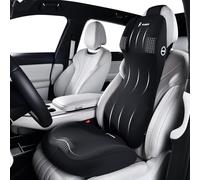 FLORICH Car Seat Cushion and Lumbar Support Headrest Pillow Memory Foam Ergonomic Car Cushion Back Neck Support Pillow Sciatica & Back & Tailbone Pain Relief Cushion for Car Seat Driving, Black