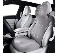 FLORICH Car Seat Cushion with Neck Pillow Lumbar Support Kit Memory Foam Seat Cushion for Car Ergonomic Back Support Headrest for Driving Car Seat Pillow Back Sciatica Tailbone Pain Relief, Gray