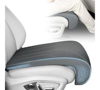 FLORICH Car Seat Extender Leg Extender Support Cushion for Driver Seats Office Chair, Leather Carseat Leg Support for Long Drivers Universal Car Seat Cushion Legs Rest Pads-Grey