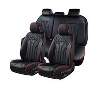 FLORICH Leather Seat Covers, Seat Covers Full Set, Car Seat Protectors 5 Seats, Automotive Seat Covers Fit for Most Cars Trucks SUV-Black&Red Line