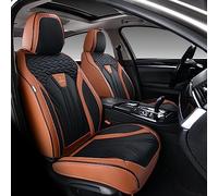 FLORICH Napa Leather Front Seat Covers - Universal Waterproof Car Seat Covers - Drivers Seat Covers for Most Cars, Trucks, SUVs - Brown and Black (2 Pack)