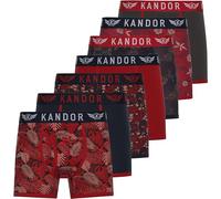Kandor mens boxers - boxer shorts for men multipack of 7, comfortable stretch cotton men’s underwear trunks, colourful & black underpants, multi pack man briefs FLORID (S,FLORID Pack A)