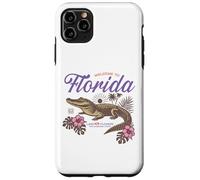 Florida Alligator Retro Tropical Flowers Sunshine State Vibe Case for iPhone 11 Pro Max