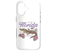Florida Alligator Retro Tropical Flowers Sunshine State Vibe Case for iPhone 17