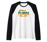 Florida Alligator Wildlife Typography Raglan Baseball Tee