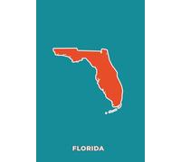 FLORIDA AQUA AND ORANGE - Premium Lined Journal | 6" x 9" | Soft Cover | 120+ Pages - Bold State-Inspired Design: A High-Quality State Notebook - Ideal for School, Work, or Everyday Notes
