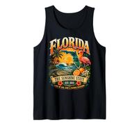 Florida Art State Design Land of Sun Surf & Orange Blossoms Tank Top